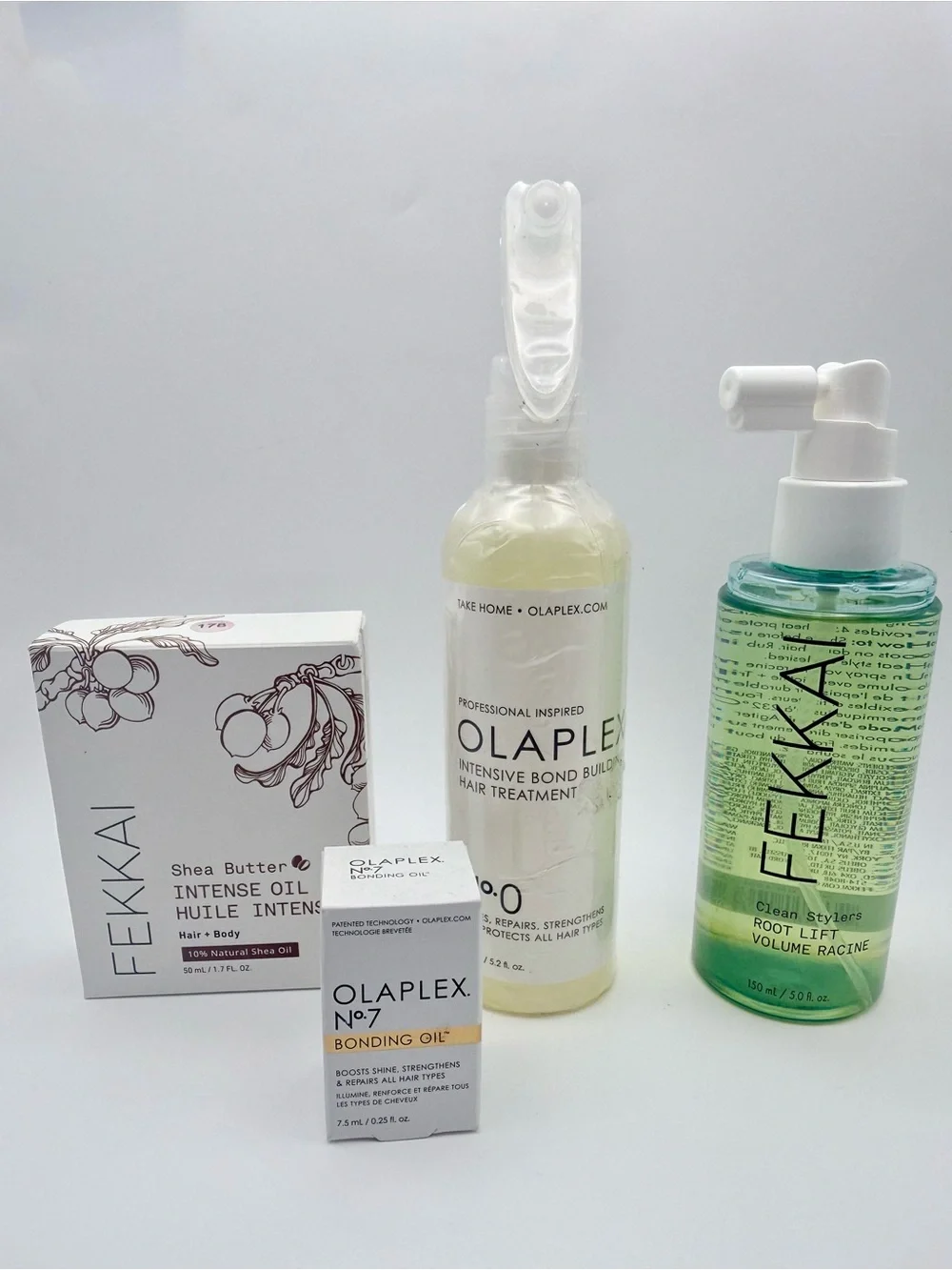 Premium Hair Care Lot - Olaplex No.0, No.7 + Fekkai Shea Butter + Root Lift
